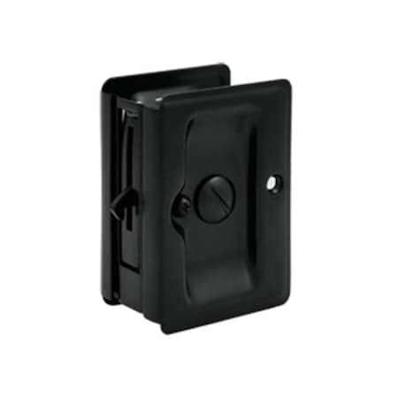 Dendesigns 3.25 x 2.25 in. Heavy Duty Adjustable Privacy Pocket Lock, Black - Solid DE2667238